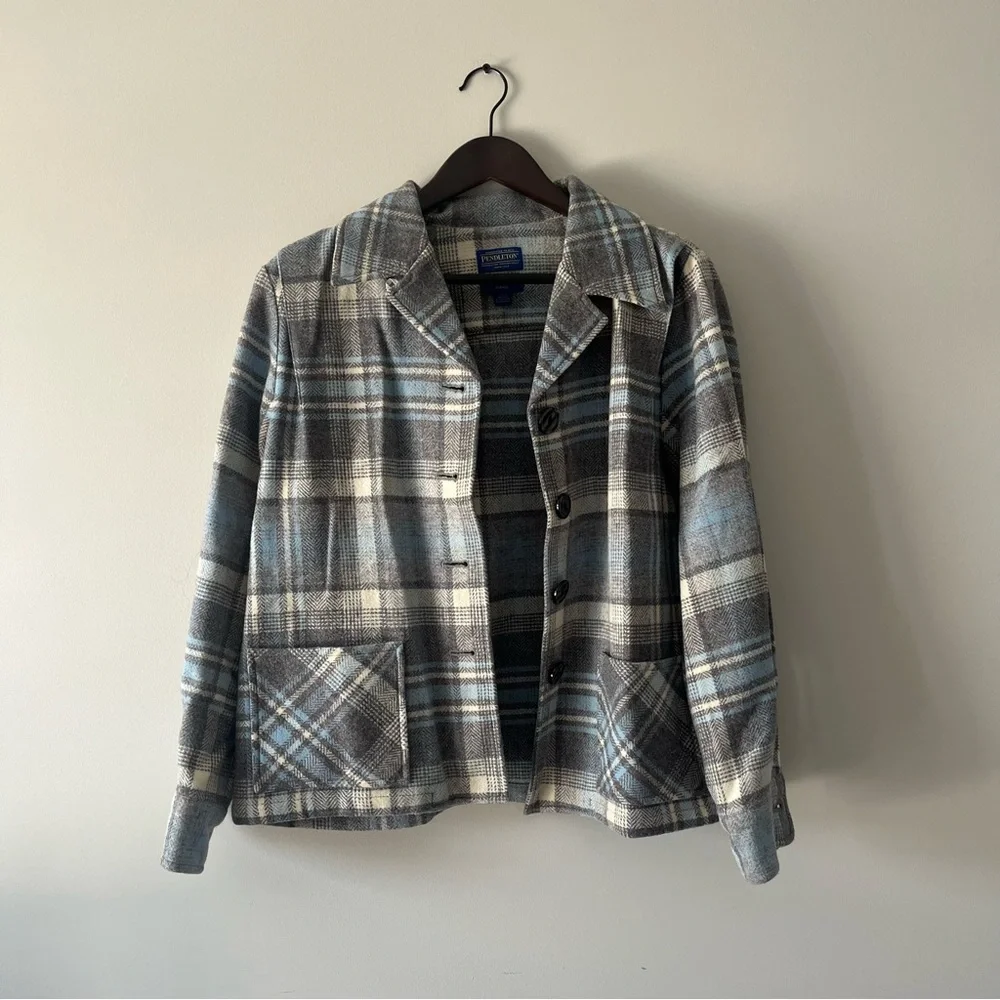 Pendleton Vintage Inspired Plaid Buttoned Jacket Large - Picture 1 of 4